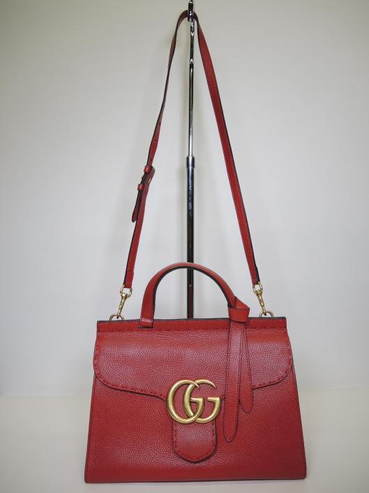 Friday Features sold in one day during 2018 GUCCI Red GG Marmont Leather Top Handle Bag Retails for $2500, sold in one day for $1500.