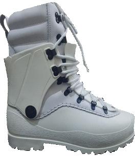 SNOW BOOT v Outer shoe Injection moulded special polymer blend outer shell to withstand extreme cold, rough terrain and high wind speed. Rubber sole for better traction.
