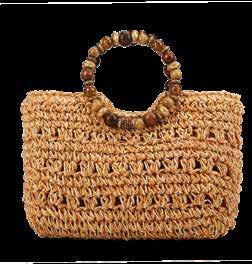 5 H Black Toast Tan PANAMA BAG1135-ASST Hand Crocheted