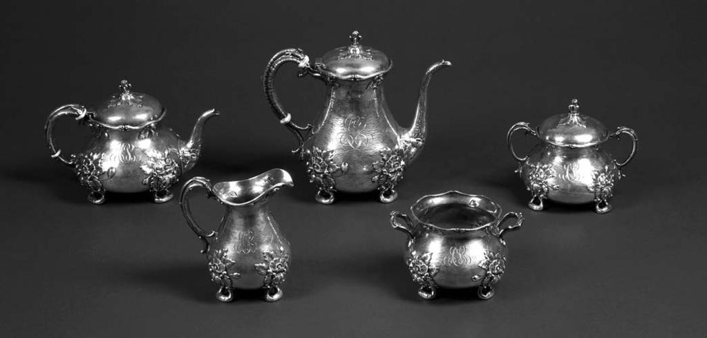 886 887 885. Gorham Sterling Five-Piece Tea and Coffee Service, c.