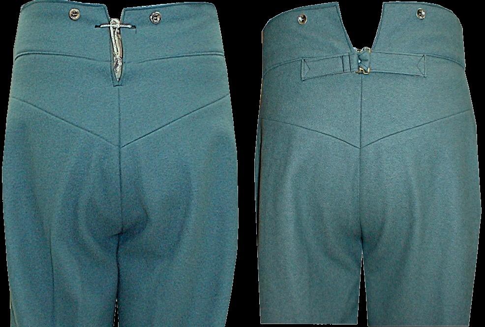 Typically, Officer s trousers tended to be made of better quality wool than Enlisted Men s and the Deluxe Sky Blue wool is offered as an option to reflect this choice. Made in USA.