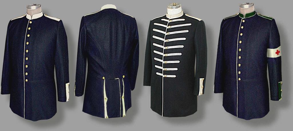 These included the collar to be entirely solid branch of service color and the belt loops were dropped- see Infantry coat at right.