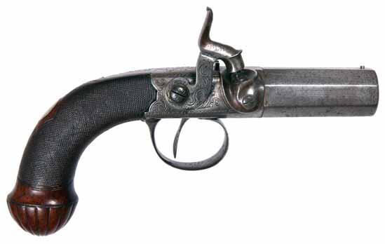 4009* E & W Bond 45 Cornhill London percussion pistol, smooth 16 bore (16.