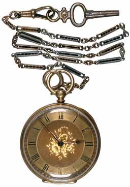 $750 4121 Gent's silver pocket watch, open face (53x12mm), no maker, back key wind, case with hallmark for Chester 1868, white pocelain dial with subsidiary seconds hand, black Roman