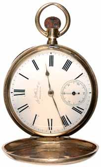 4123* Gent's hunter pocket watch, Waltham American Watch Co., c1888, top wind 10ct gold case (tot wt 96.