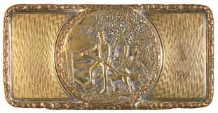 4201* Snuff box, circa mid 19th Century, in silver gilt (88x45x20mm), by W.