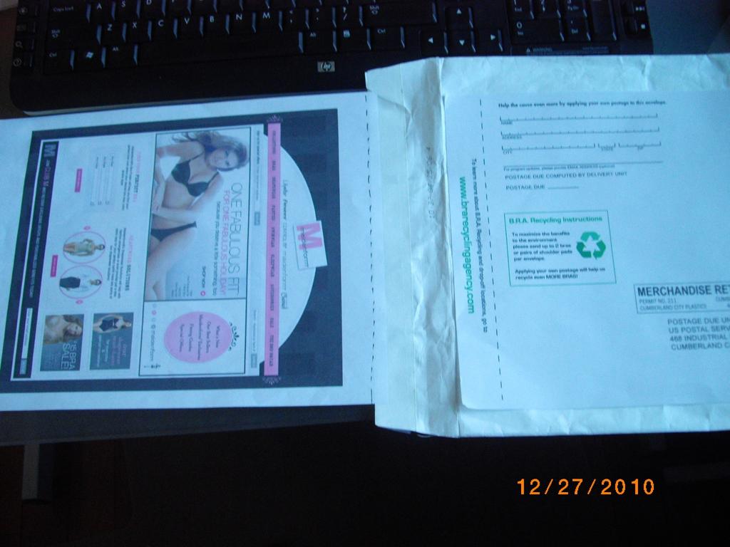 BRA RECYCLING ENVELOPE The mail-in to recycle bra envelope is a great