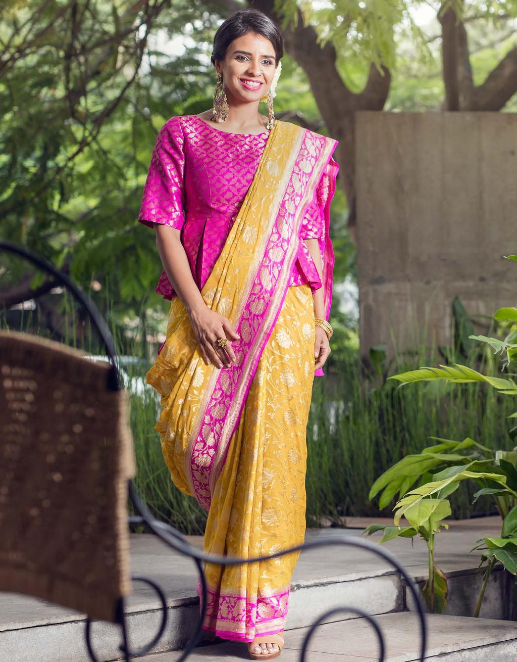10 r Floating Shimmer My top choice of fabric is georgette and this handloom Banarasi georgette