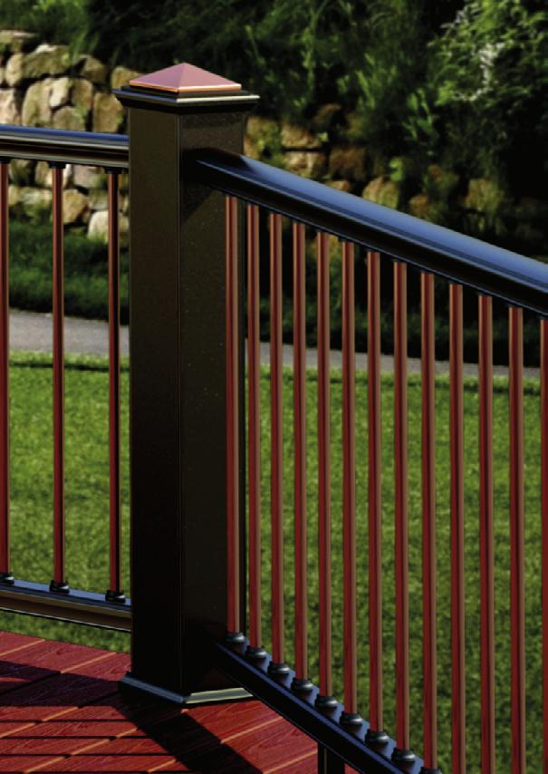 Stately post sleeves. Deckorators CXT Post Sleeves perfectly coordinate with the look of our horizontal rails.