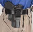 The top is reinforced to ease re-holstering and the powder coated spring clip holds it securely to your belt.
