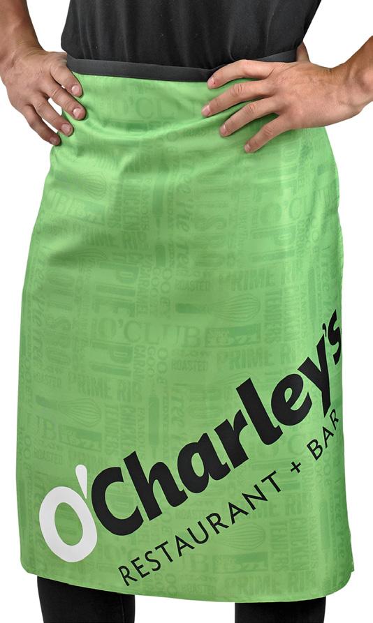 APRON PRICES BASED ON 50-1200 PIECES Custom dye is available with minimum fabric order.