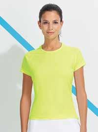 raglan sleeves, yoke and piping Binding on collar Apple Green French Neon Coral Orange Sizes: S to XXL 01414 SYDNEY MEN Short sleeve running t-shirt interlock 92%