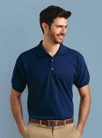 POLOS 8800 50/50 POLY/COTTON JERSEY POLO 190g/m 2 (185g/m 2 in ) 50% cotton / 50% dryblend polyester pre-shrunk jersey knit Contoured welt collar Heat transfer label Clean finished