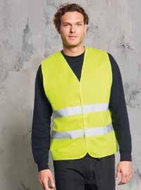 Two horizontal reflective strips Sizes: 10/14, S/m, L/XL, 2XL/3XL Neon Yellow Neon Orange SA22010 MOTORWAY HIGHWAY SAFETY WAISTCOAT Two 5cm high visibility strips around the