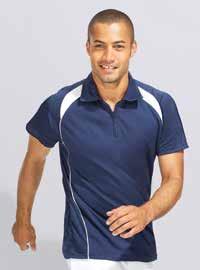 SPORTSWEAR 01180 PERFORMER MEN men s sports polo shirt Polyester piqué 180 100% polyester Sports Short sleeves Front placket with 3 buttons Contrasting details on button placket, side slits and neck