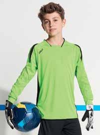 shirt 100% flat polyester Weight: 140 gsm Raglan sleeves Contrasted mesh inserts in the sides and sleeves Embroidered contrasting logo and brand