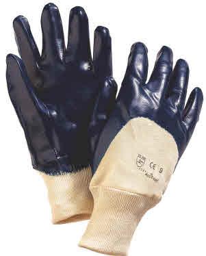 good dexterity 100% cotton liner for comfort /EN388 (4121) 6 H223 proforce Knit Wrist Cotton Back Nitrile Glove