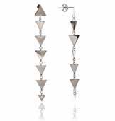 TRIANGLE COLLECTION TR021 Silver Triangle Small Earrings TR022 Rose Gold