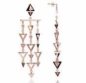 Statement Triangle Earrings TR028 Rose Gold Statement Triangle Earrings