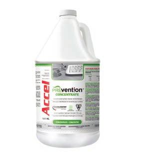 ACCEL PREVENTION (VIROX) SURFACE DISINFECTANT The prevention product line provides the best balance of speed of disinfection, spectrum of disinfection, cleaning efficacy, health & safety