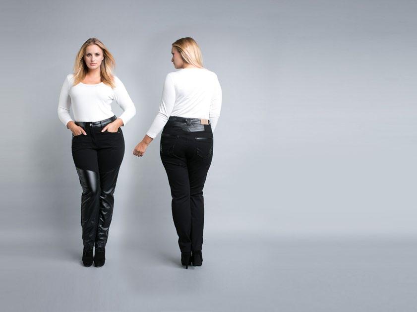PERFECT OUTFITS 3 LEATHER LOOK Radiate with rock-chick charm Straight-cut cotton