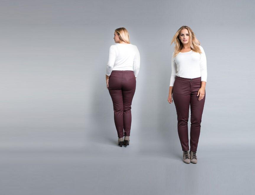 Straight-cut cotton trousers with a high