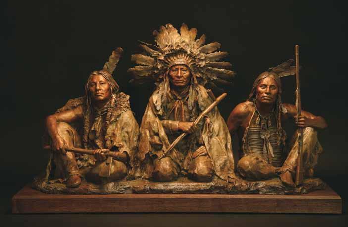 John Coleman 1876: Gall Sitting Bull Crazy Horse This sculpture depicts who are considered to be some of the most important principals involved in the battle of Little Bighorn.