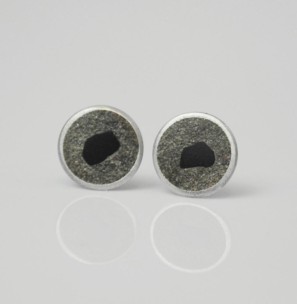 x/be/350/16 concrete drop earrings darwin glass, sterling silver, concrete, granite (east