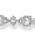 and clip fittings, diamonds 60 carat total, lengths: pendant 2.5cm, earring 1.