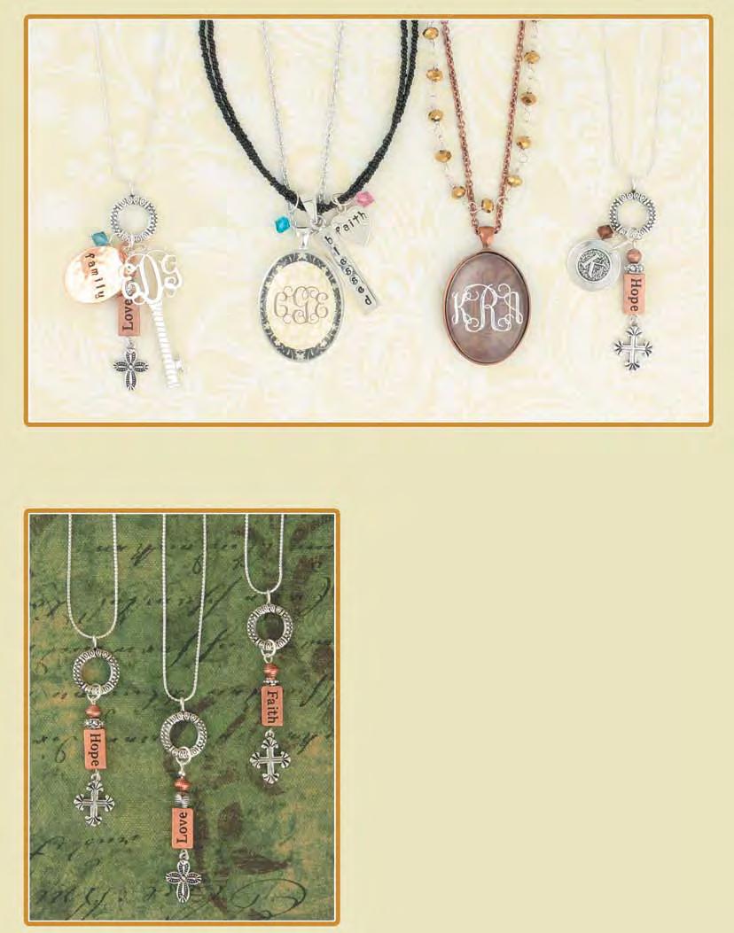 a. b. c. d. Charming Style! e. f. g. Create a Charming Style all your own by adding charms from our hand stamped, Initially Charmed, Filigree, and Behind the Glass lines to your favorite necklace.