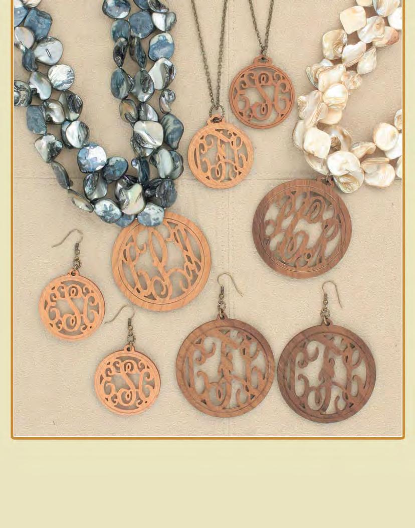 Filigree Monograms in Natural Wood b. c. a. d. e. f. Natural variations in color and grain of the wood will occur.