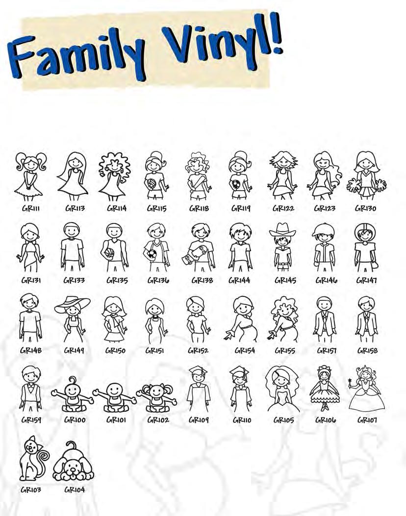 Showcase each individual family member s style, personality, and interests with our Family Vinyl decals! Add a single character with a name, or represent the entire family! It s up to you!