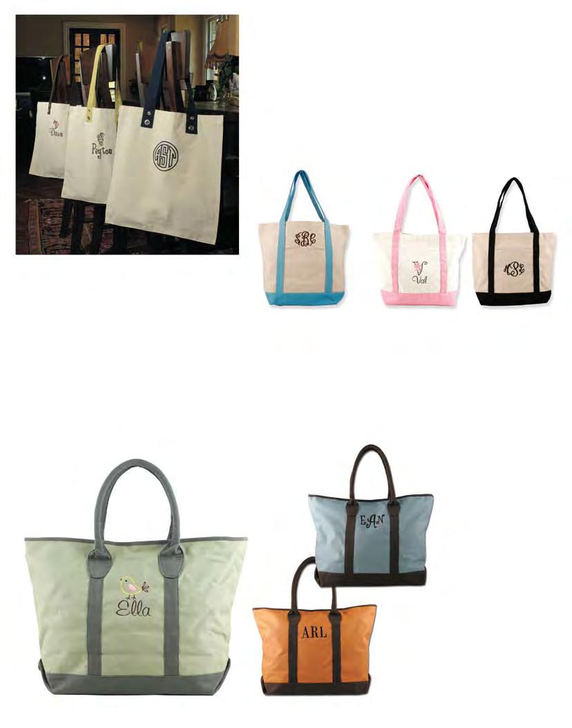 Great Totes! Everyone needs a few! Grommet Shopper Tote An attractive replacement for plastic bags, this 10 oz natural cotton tote is pretty and environmentally friendly! 15 x 14 x 3.25 with 9.