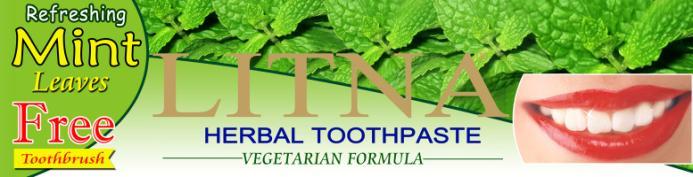 LITNA NEEM Herbal Toothpaste LITNA NEEM HERBAL TOOTHPASTE is scientifically formulated and produced with a combination of Ayurvedic formula and LITNA s modern technology.