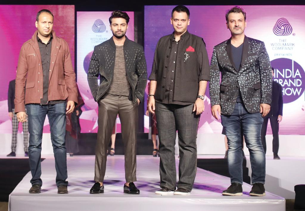 The show had top honchos of the fashion industry in audience, keeping a close tab on the latest trends. L-R: Dhruv Vaish, Shravan Reddy, Nachiket Barve, & Zubair Kirmani.