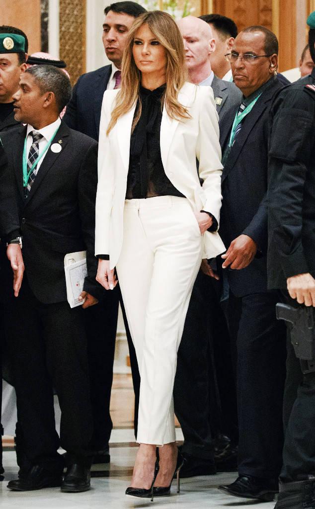 3. PANTSUITS ARE FOR POLITICIANS The former model doesn't wear your run-of-the-mill pantsuit.