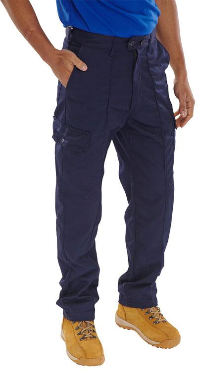 SUPER CLICK DRIVERS TROUSERS PCTHW 30" - 52" (Tall Leg Available) 235gsm Poly Cotton Zip fly with hook/bar and button fastening Belt loops 2