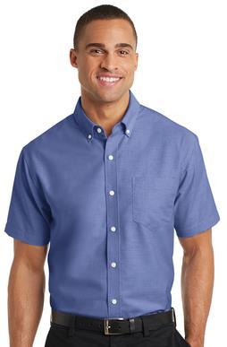 S659-Port Authority Short Sleeve SuperPro Oxford Shirt 4.6-ounce, 60/40 cotton/poly Back yoke with knife pleats Button-down collar Left chest pocket XS-XL $26.32* 2X-4X $28.