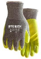 #357 DOG FIGHT XXL/TTG 4 357 Stealth Dog Fight HPPE fibre seamless knit shell, Be safe, be seen with hi-vis safety yellow, sandy nitrile coating, ergonomically formed,