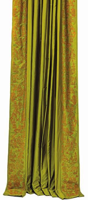 Color Hapsburg & Louie La Palais Royale SKU : DY-701B-42108 42 x108 - Pair Front : 100% Silk Tafetta