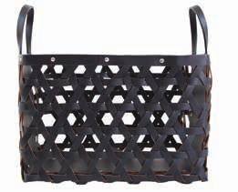 Leather Collection Leather Collection Aspen Basket - Large SKU: LL-3506B Size: 21 x 15 x
