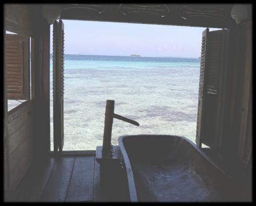 Ratua Coral Reef Spa RATUA BATHING Stimulate all of your deepest senses as you romantically bathe amidst the spectacular views of our Spa which sits above the Coral Reef of our west facing lagoon.
