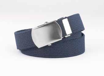 Web & Elastic Belts FB34 1" Cotton Web Belt w/metal buckle.