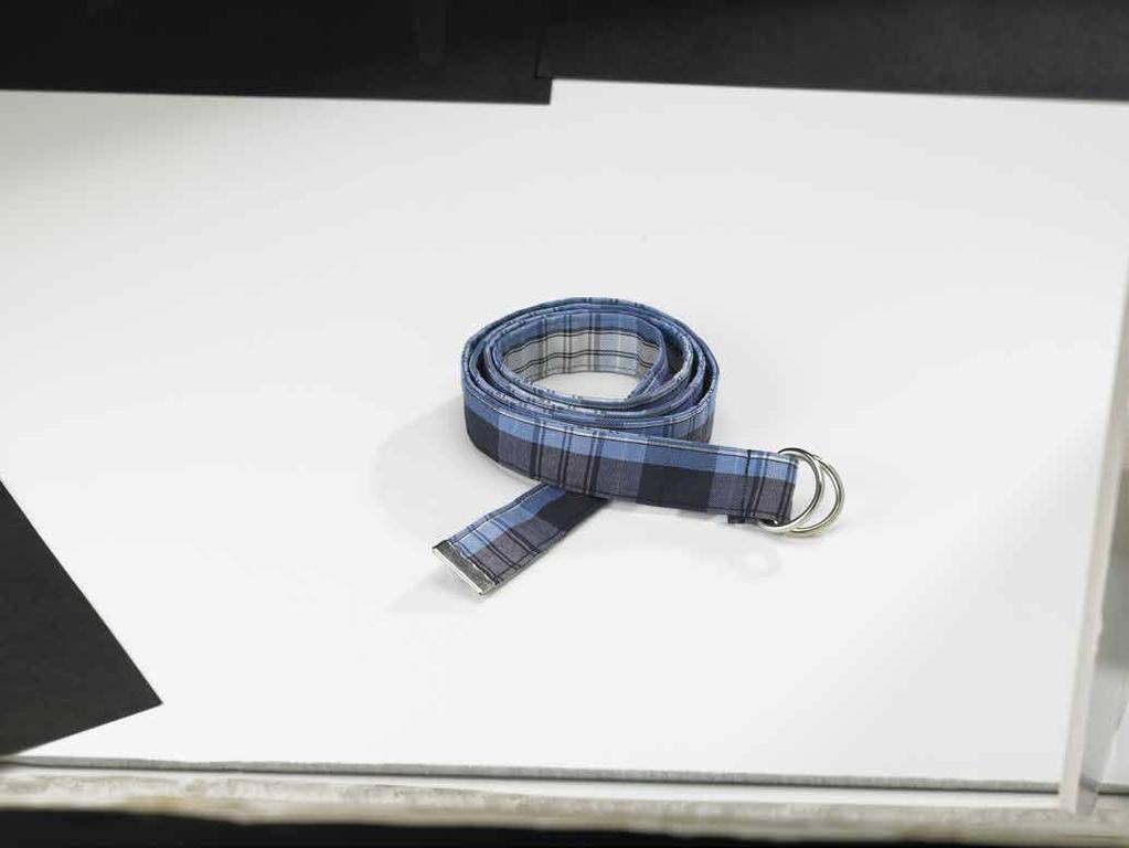 FBE36M 1" Plaid Covered Belt with magnetic style in nickel