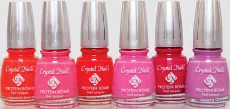 90 NAIL polishes The usual Crystal Nails long lasting formula in the new exciting