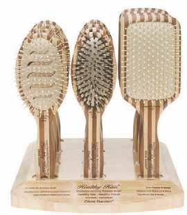 Natural bamboo hair brush with ionic cushion, scalp massage activates blood cell circulation. Helps stimulate hair growth & reduce hair loss.
