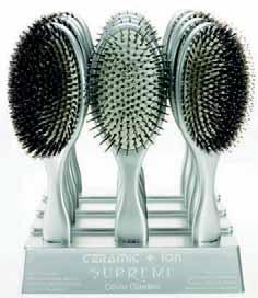Breast Cancer Folding Brush & Mirror 24 piece display 6412 single 6710 Thermal styler