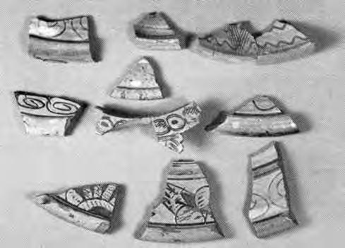 30 THE BULLETIN Figure 23. Sgraffito: rims of plates and platters except second row center - a portion of a porringer, a type heretofore not reported in America.