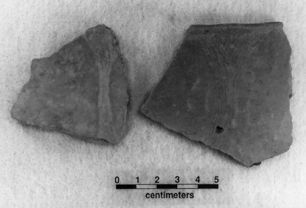 Perttula Prehistoric Caddo Ceramics from the Henry Lake Site (41CE324) 15 a b Figure 7. Poynor Engraved: a, Poynor Engraved, var. Hood; b, Poynor Engraved, var. Cook.
