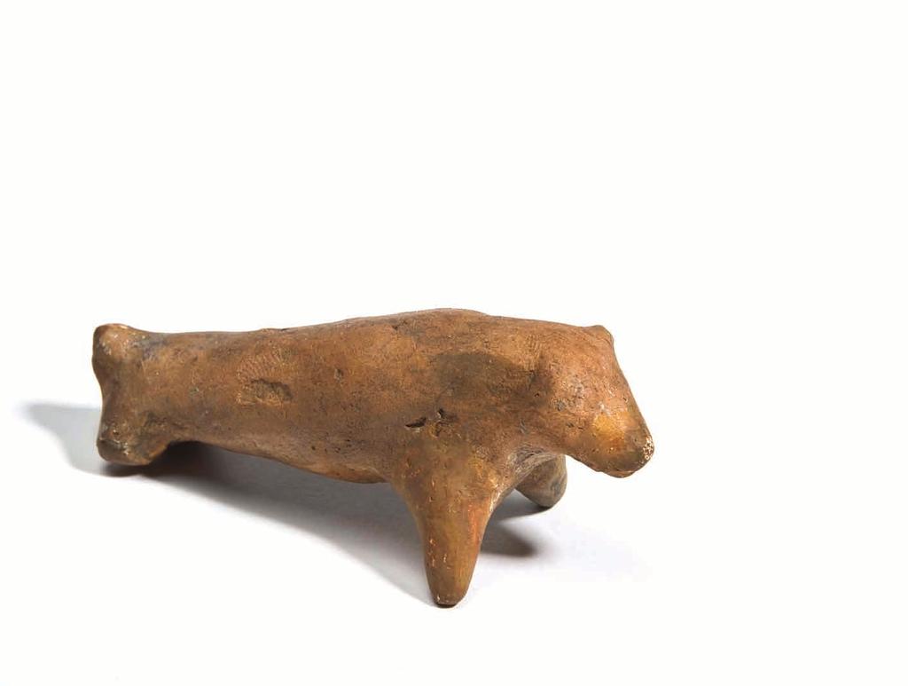 Figurine v obliki živali Poleg človeških podob se v neolitski umetnosti pojavljajo tudi upodobitve živali. Največkrat so to domače živali, pes (fig.